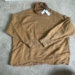 NWT Aerie turtleneck raw hem sweatshirt